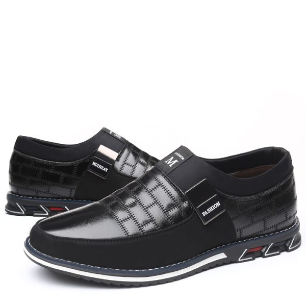 Men's Casual Suede Panelled Slip-One Shoes - Image 5