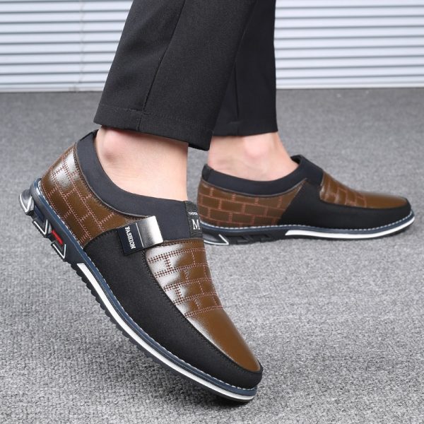 Men's Casual Suede Panelled Slip-One Shoes - Image 7